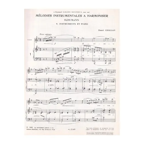 Mélodies instrumentales a harmoniser n.09 - Schumann