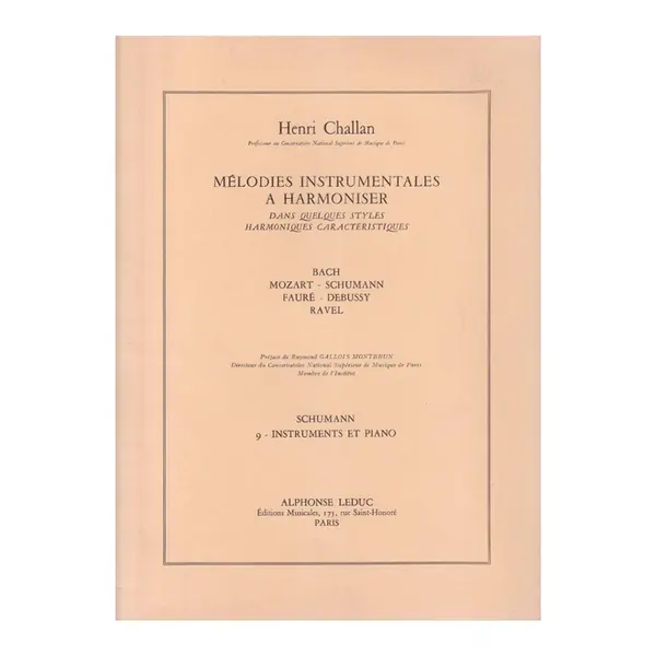 Mélodies instrumentales a harmoniser n.09 - Schumann