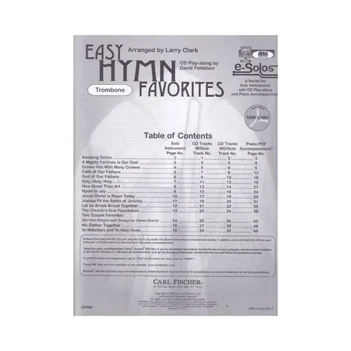 Easy Hymn Favorites - Trombone