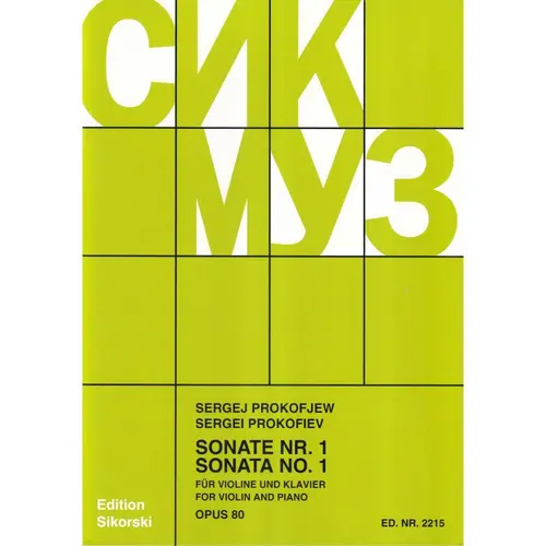 Sonate n.1 for violin and piano Op.80