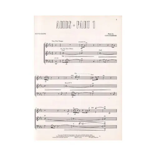 Tenor Sax Transcriptions for Small Jazz Ensemble