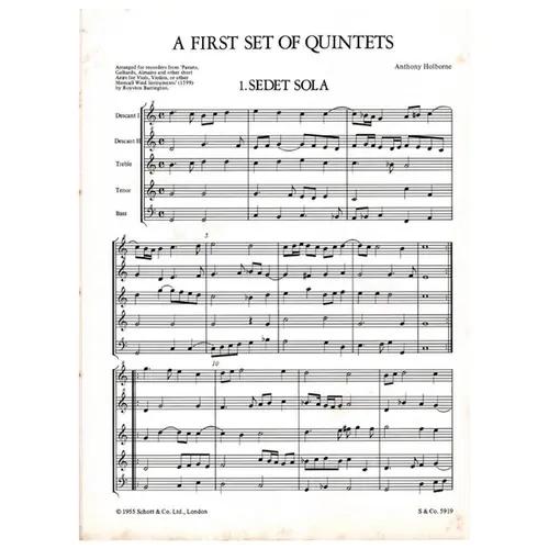 First Set Of Quintets