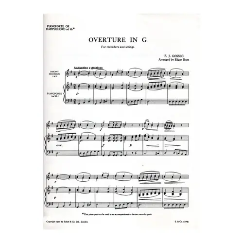Overture in G for Descants and piano