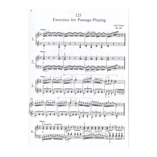 Czerny: 125 Exercises for Passage Playing, Opus 261 - Alfred Masterwork Edition