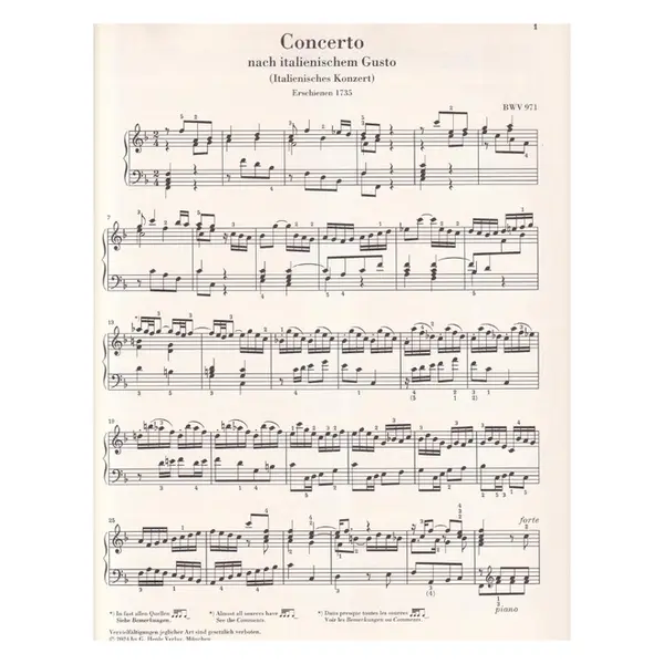 Italian Concerto BWV 971