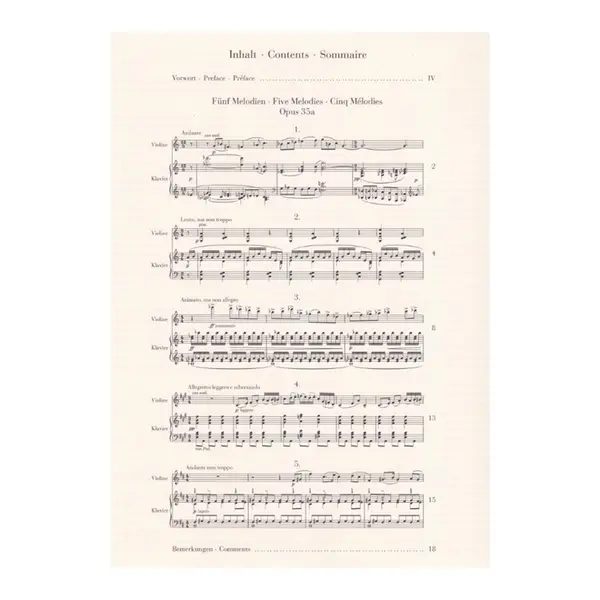 Five Melodies op. 35a