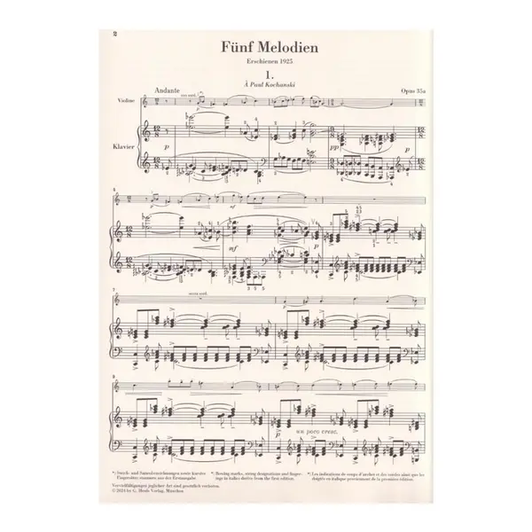 Five Melodies op. 35a