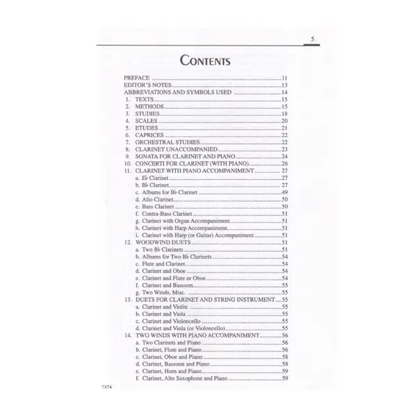 Repertory of the Clarinet