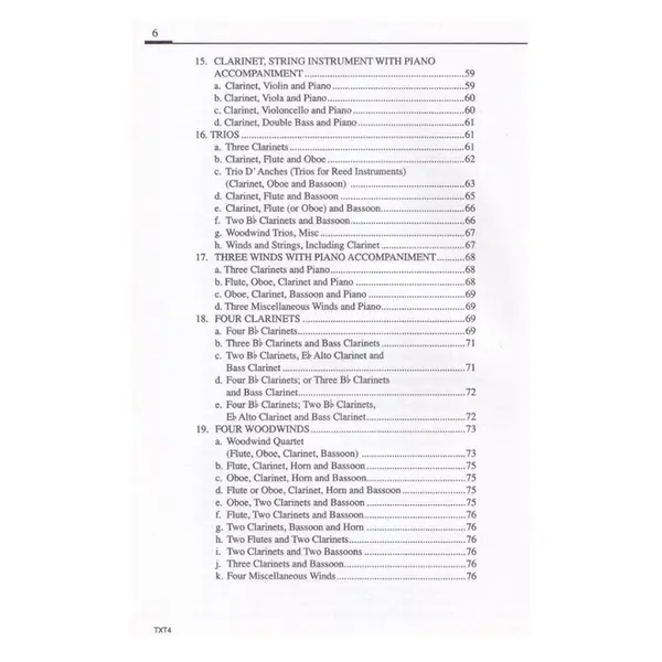 Repertory of the Clarinet