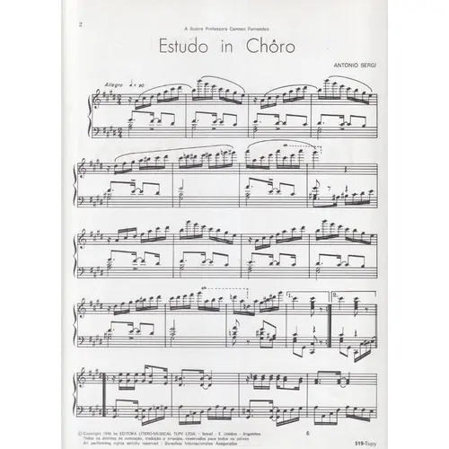Estudo In Choro - Choro para piano