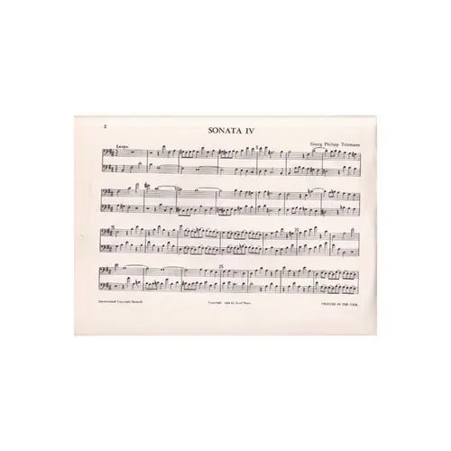 Six Sonatas for two bassoons, cellos or trombones - sonata IV
