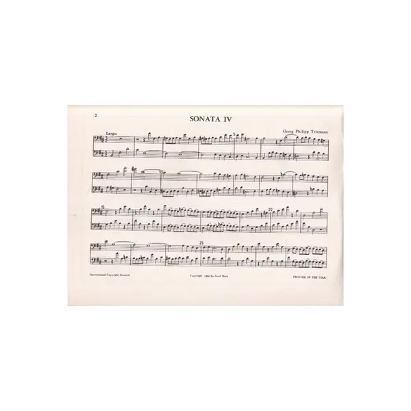 Six Sonatas for two bassoons, cellos or trombones - sonata IV