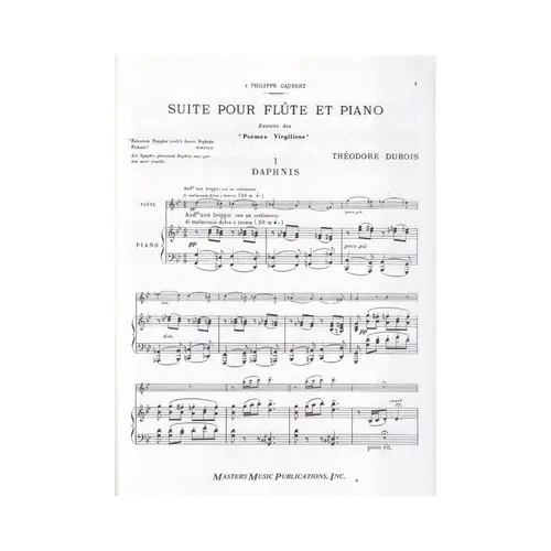 Suite - Exraite Des ``Poemes Virgiliens`` For Flute And Piano
