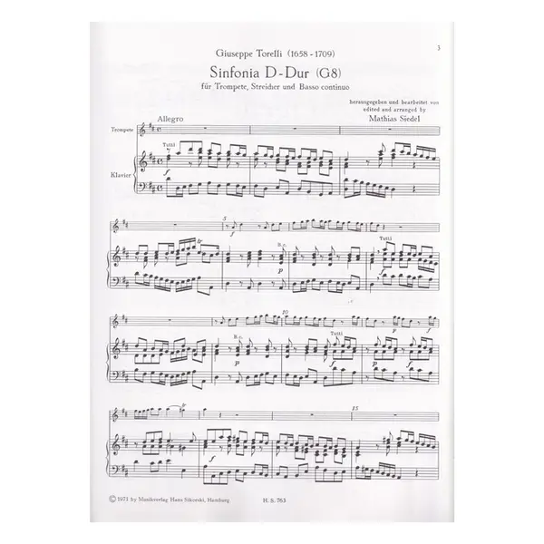 2 Concertos in D for Trumpet, Strings and Continuo