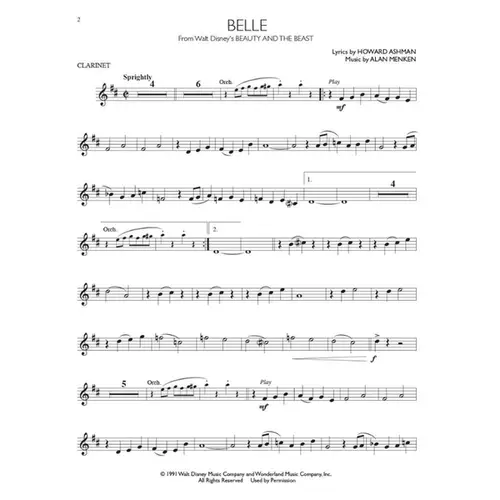 Disney Movie Hits for Clarinet Play Along with a Full Symphony Orchestra!
