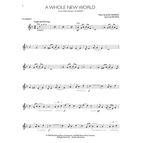 Disney Movie Hits for Clarinet Play Along with a Full Symphony Orchestra!