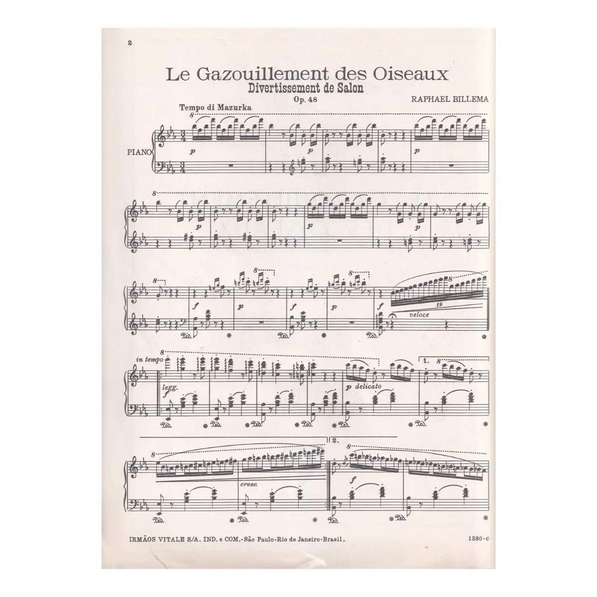 Le Gazouillement Des Oiseaux  - Op.48