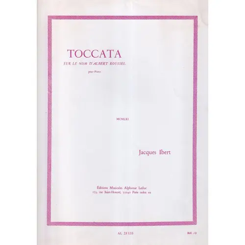 Toccata Sur Le Nom D`Albert Roussel