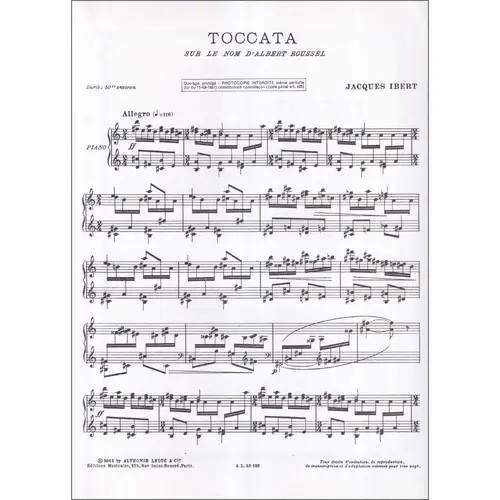 Toccata Sur Le Nom D`Albert Roussel