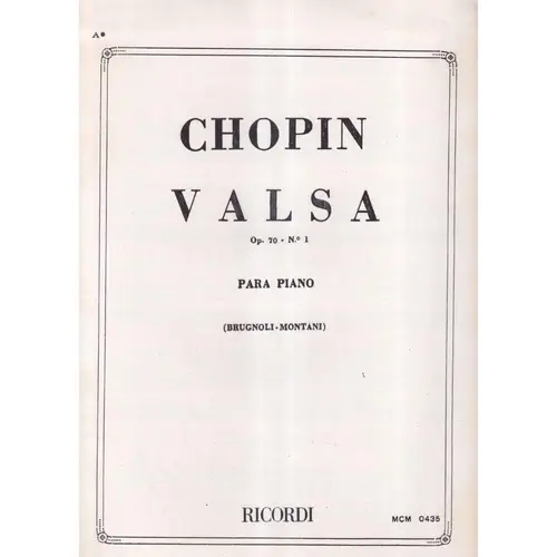 Valsa Op.70 N.1 para piano (Brugnoli-Montani)