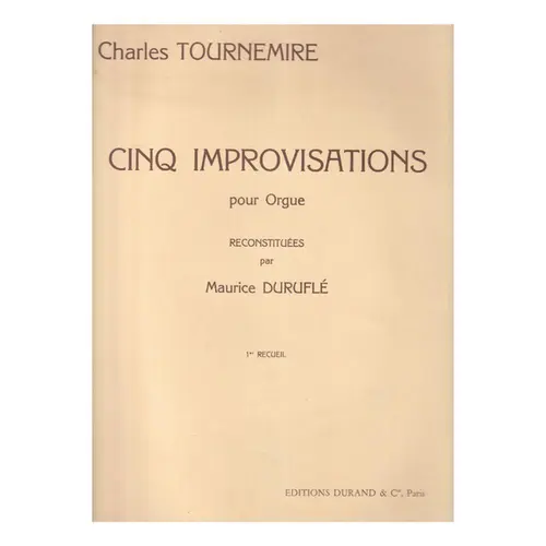 Cinq Improvisations pour orgue vol.1