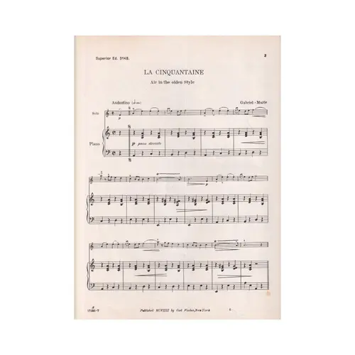 La Cinquantaine (air in the olden style)