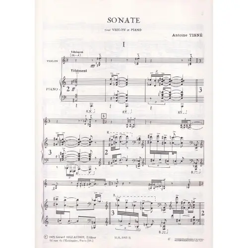 Sonate Pour Violon  (Edição Antiga)