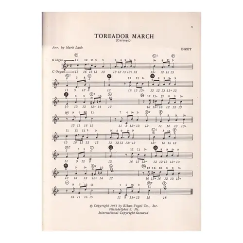 Favorite melodies from great operas for all portable organs
