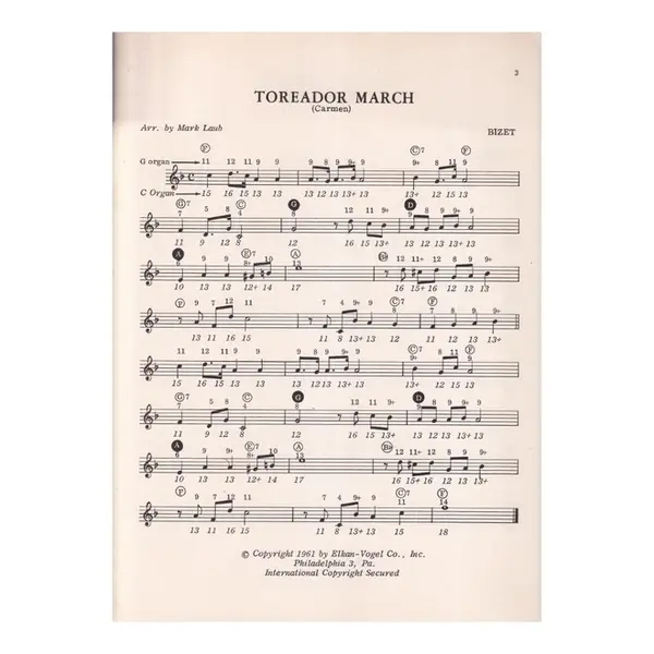 Favorite melodies from great operas for all portable organs