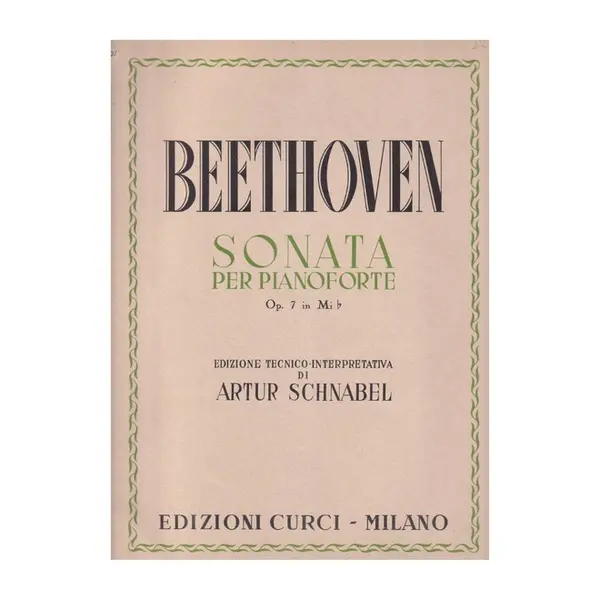 Sonata per Pianoforte op 7 in Mi B