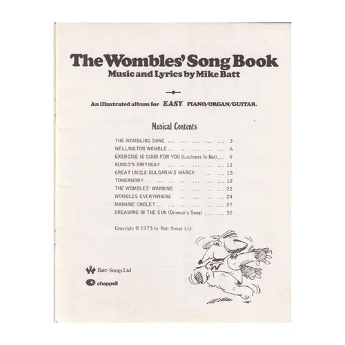 The Wombles'Song Book