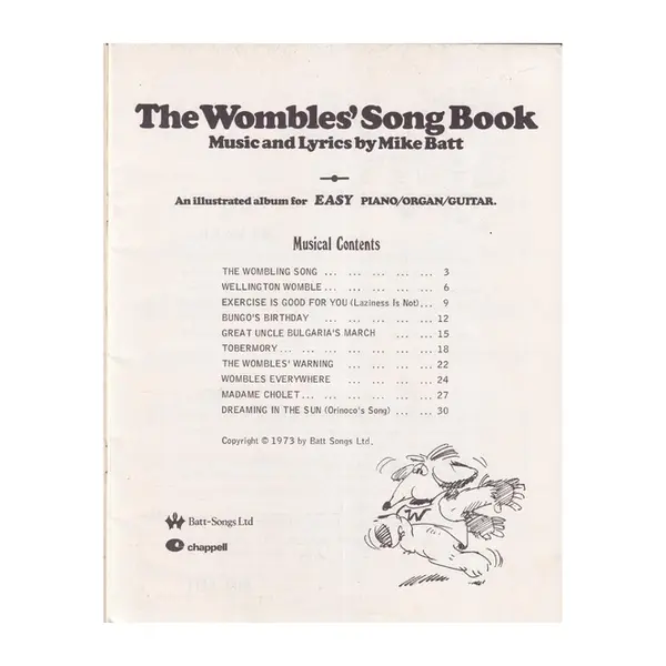 The Wombles'Song Book