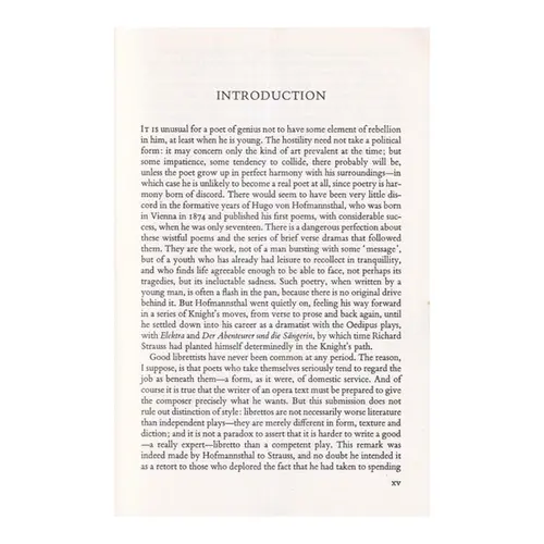 A Working Friendship: The correspondence between Richard Strauss and Hugo von Hofmannsthal