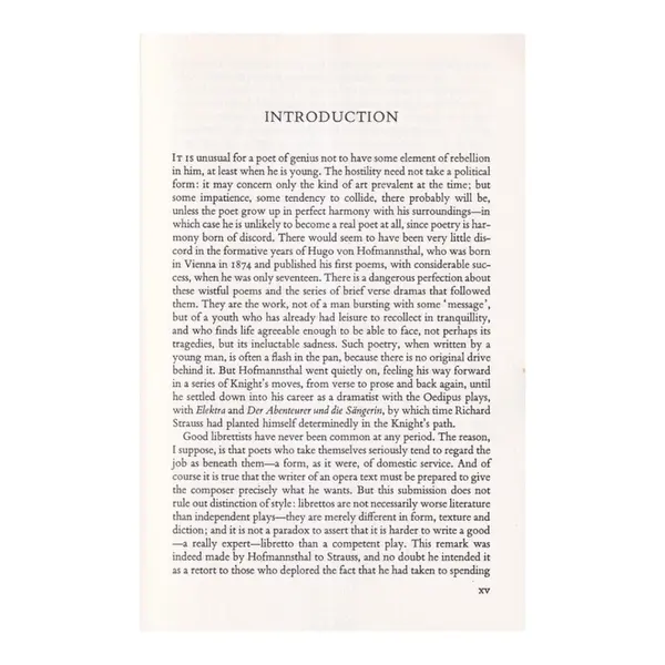 A Working Friendship: The correspondence between Richard Strauss and Hugo von Hofmannsthal