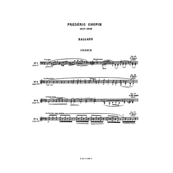 Ballades - Op. 23, 38, 47, 52  (Rev. Cortot)