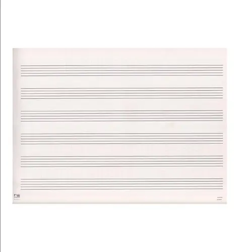 Caderno de música brochura iniciação Deltapy - horizontal pauta larga
