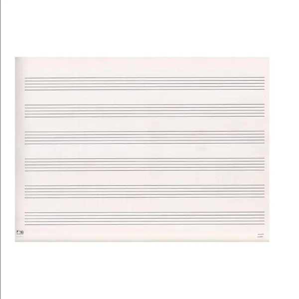Caderno de música brochura iniciação Deltapy - horizontal pauta larga