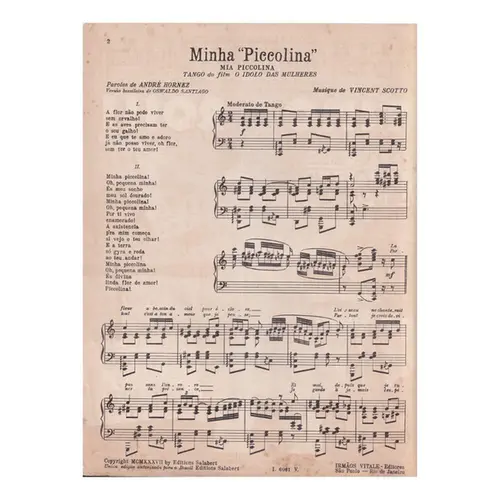 Minha Piccolina - Tango canção