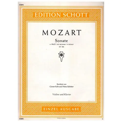 Sonate e Moll - KV 304 violine und klavier