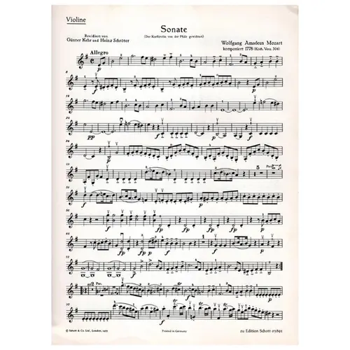 Sonate e Moll - KV 304 violine und klavier