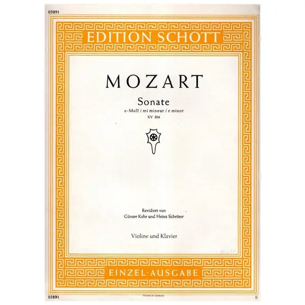 Sonate e Moll - KV 304 violine und klavier