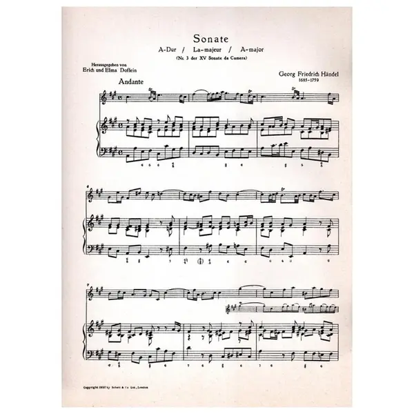 Sonate A Dur - violino e piano