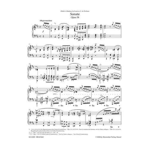 Sonata for Piano in B minor op. 58