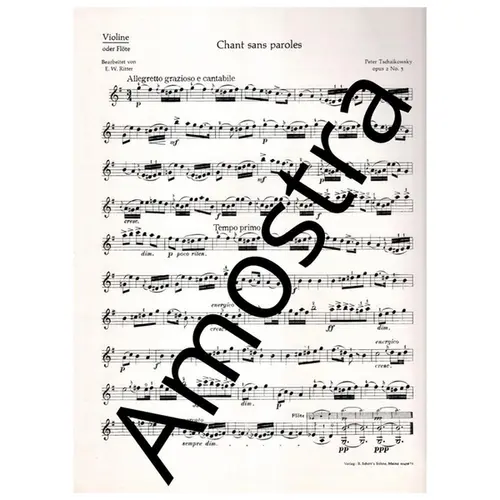 Chant sans paroles - op. 2 n. 3 - violino e piano
