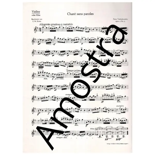 Chant sans paroles - op. 2 n. 3 - violino e piano