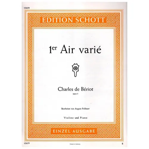 1er Air Varie - Op.1  violino e piano