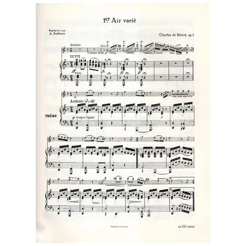 1er Air Varie - Op.1  violino e piano