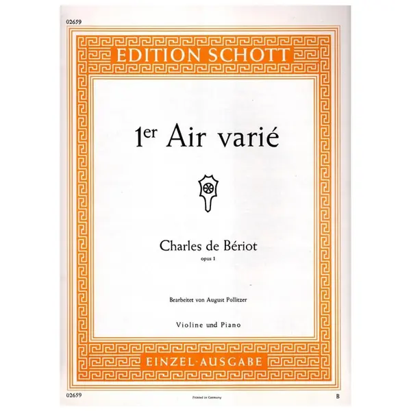 1er Air Varie - Op.1  violino e piano
