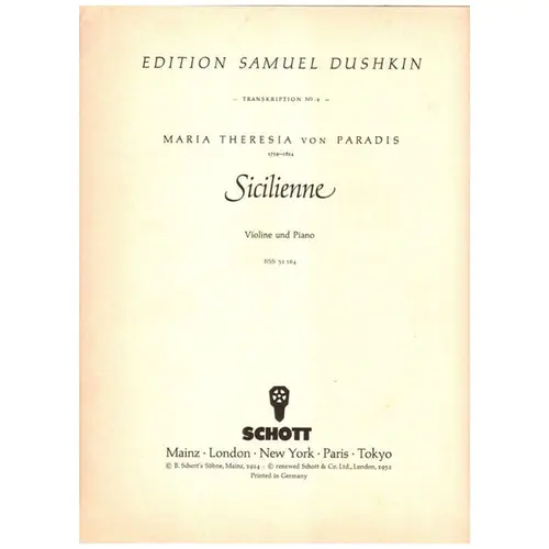 Sicilienne  - Violino und piano