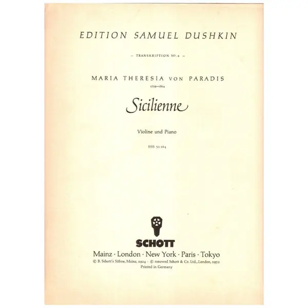 Sicilienne  - Violino und piano